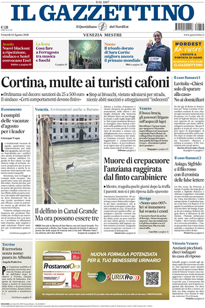 Prima pagina Il Gazzettino di oggi - Quotidiano nazionale