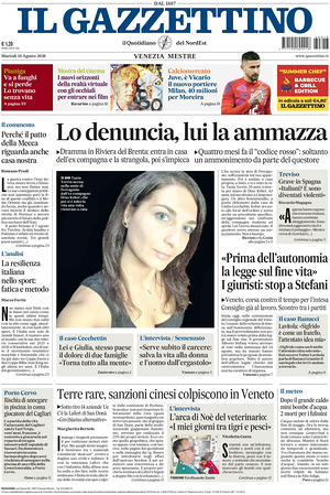 Prima pagina Il Gazzettino di oggi - Quotidiano nazionale