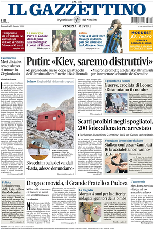 Prima pagina Il Gazzettino di oggi - Quotidiano nazionale