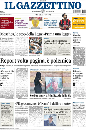 Prima pagina Il Gazzettino di oggi - Quotidiano nazionale
