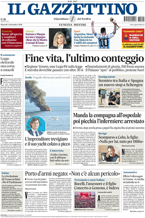 Il Gazzettino prima pagina