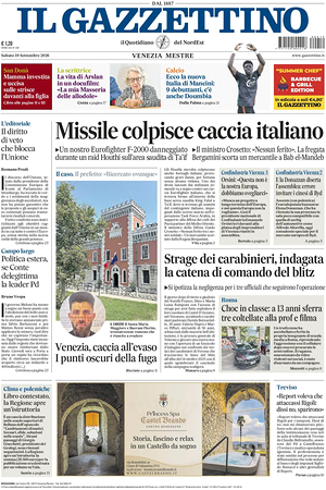 Prima pagina Il Gazzettino di oggi - Quotidiano nazionale