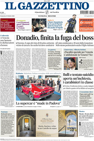 Prima pagina Il Gazzettino di oggi - Quotidiano nazionale
