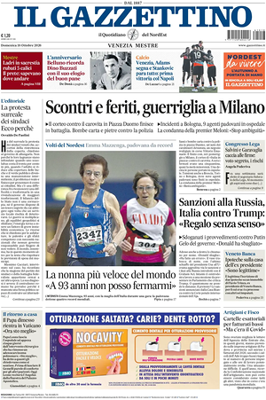 Prima pagina Il Gazzettino di oggi - Quotidiano nazionale