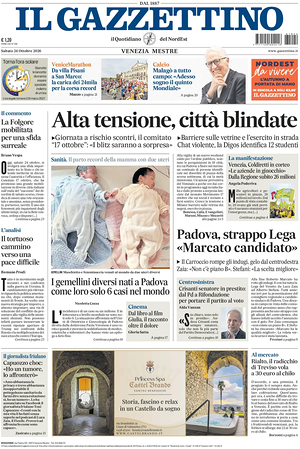 Prima pagina Il Gazzettino di oggi - Quotidiano nazionale
