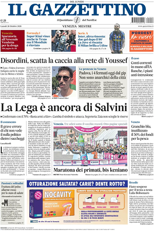 Prima pagina Il Gazzettino di oggi - Quotidiano nazionale