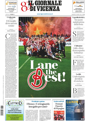 Prima pagina Il Giornale di Vicenza di oggi - Quotidiano regionale