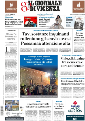 Prima pagina Il Giornale di Vicenza di oggi - Quotidiano regionale