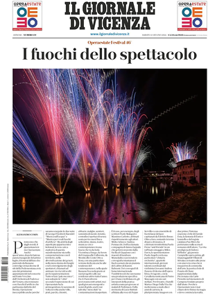 Prima pagina Il Giornale di Vicenza di oggi - Quotidiano regionale