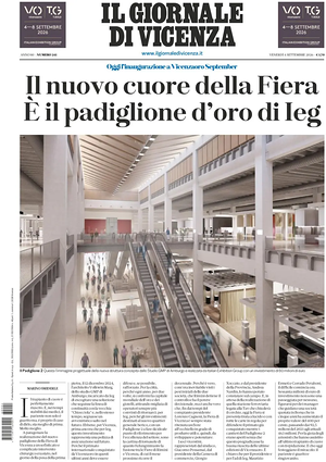 Prima pagina Il Giornale di Vicenza di oggi - Quotidiano regionale