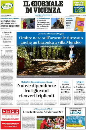 Prima pagina Il Giornale di Vicenza di oggi - Quotidiano regionale