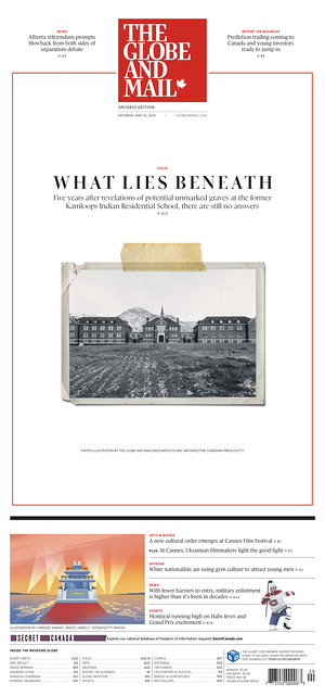 Prima pagina The Globe and Mail di oggi - Quotidiano estero