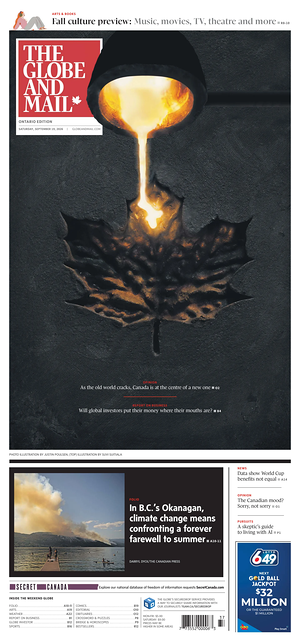 Prima pagina The Globe and Mail di oggi - Quotidiano estero