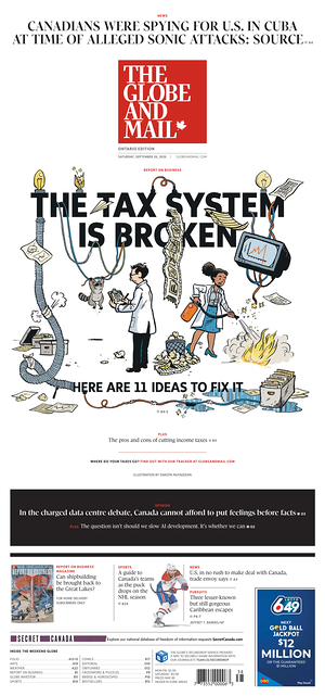 Prima pagina The Globe and Mail di oggi - Quotidiano estero