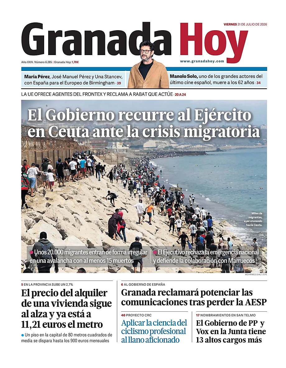 Portada Granada Hoy de hoy - Quiosco 31 julio 2026