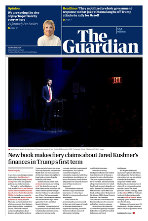 Prima pagina The Guardian (USA) di oggi - Quotidiano estero