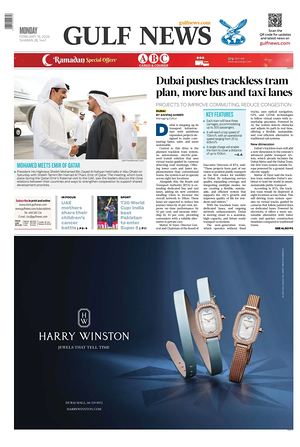 Prima pagina Gulf News di oggi - Quotidiano estero