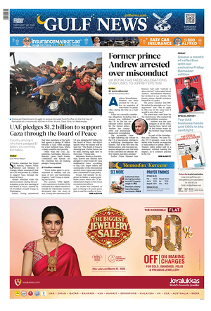 Prima pagina Gulf News di oggi - Quotidiano estero