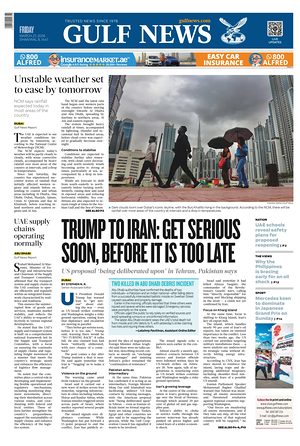 Prima pagina Gulf News di oggi - Quotidiano estero
