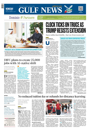 Prima pagina Gulf News di oggi - Quotidiano estero