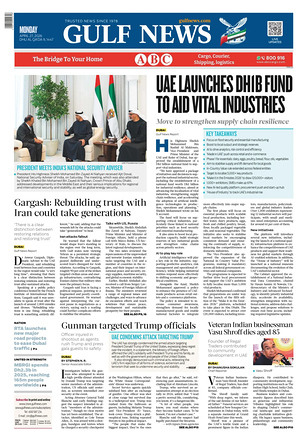 Prima pagina Gulf News di oggi - Quotidiano estero