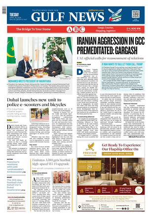 Gulf News prima pagina