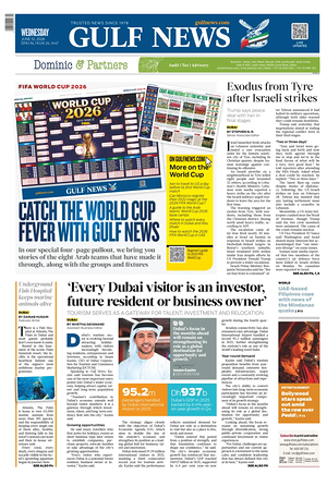 Prima pagina Gulf News di oggi - Quotidiano estero