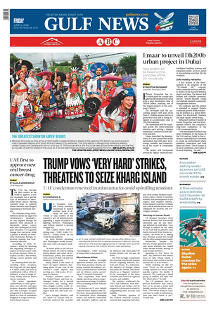 Prima pagina Gulf News di oggi - Quotidiano estero