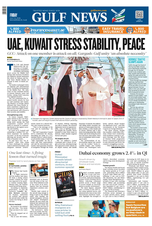 Prima pagina Gulf News di oggi - Quotidiano estero