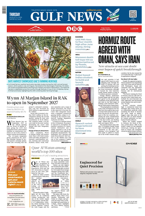 Prima pagina Gulf News di oggi - Quotidiano estero