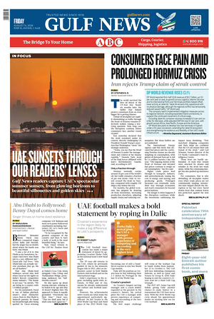 Prima pagina Gulf News di oggi - Quotidiano estero