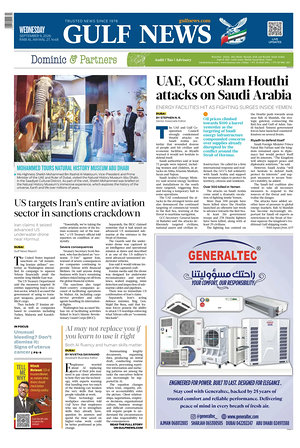Prima pagina Gulf News di oggi - Quotidiano estero