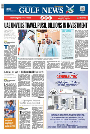 Prima pagina Gulf News di oggi - Quotidiano estero