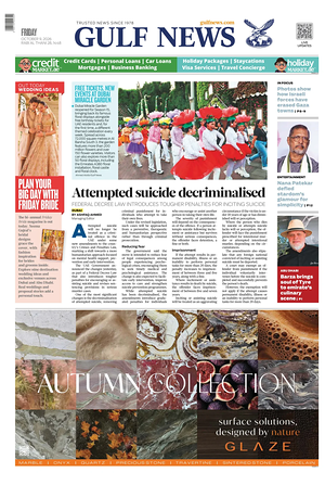 Prima pagina Gulf News di oggi - Quotidiano estero