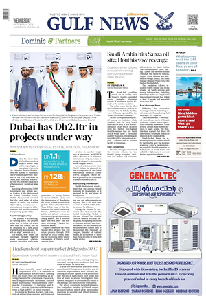 Prima pagina Gulf News di oggi - Quotidiano estero