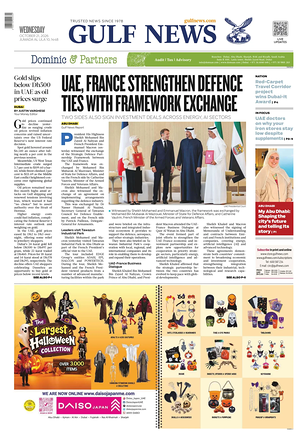 Prima pagina Gulf News di oggi - Quotidiano estero