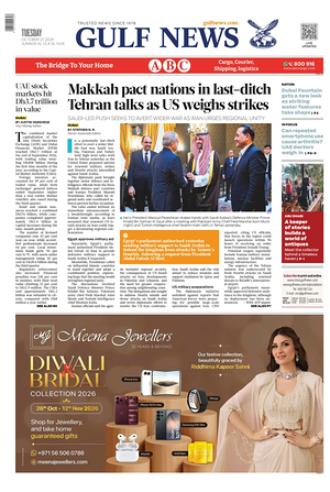 Prima pagina Gulf News di oggi - Quotidiano estero