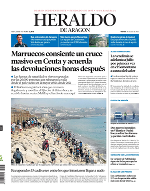 Prima pagina Heraldo de Aragón di oggi - Quotidiano regional