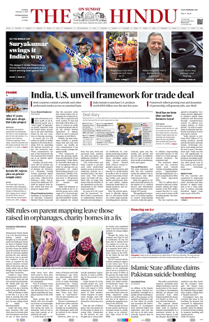 Prima pagina The Hindu - International di oggi - Quotidiano estero