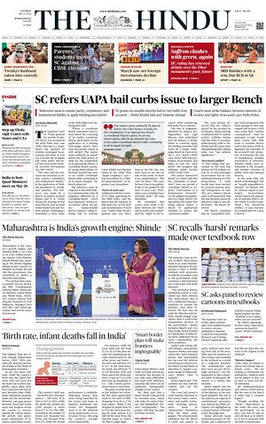 Prima pagina The Hindu - International di oggi - Quotidiano estero