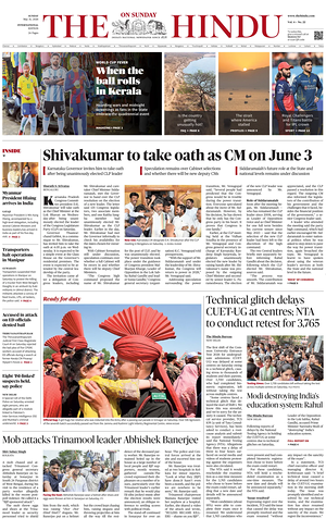 Prima pagina The Hindu - International di oggi - Quotidiano estero