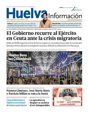 Prima pagina Huelva Información di oggi - Quotidiano regional