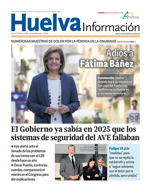 Prima pagina Huelva Información di oggi - Quotidiano regional
