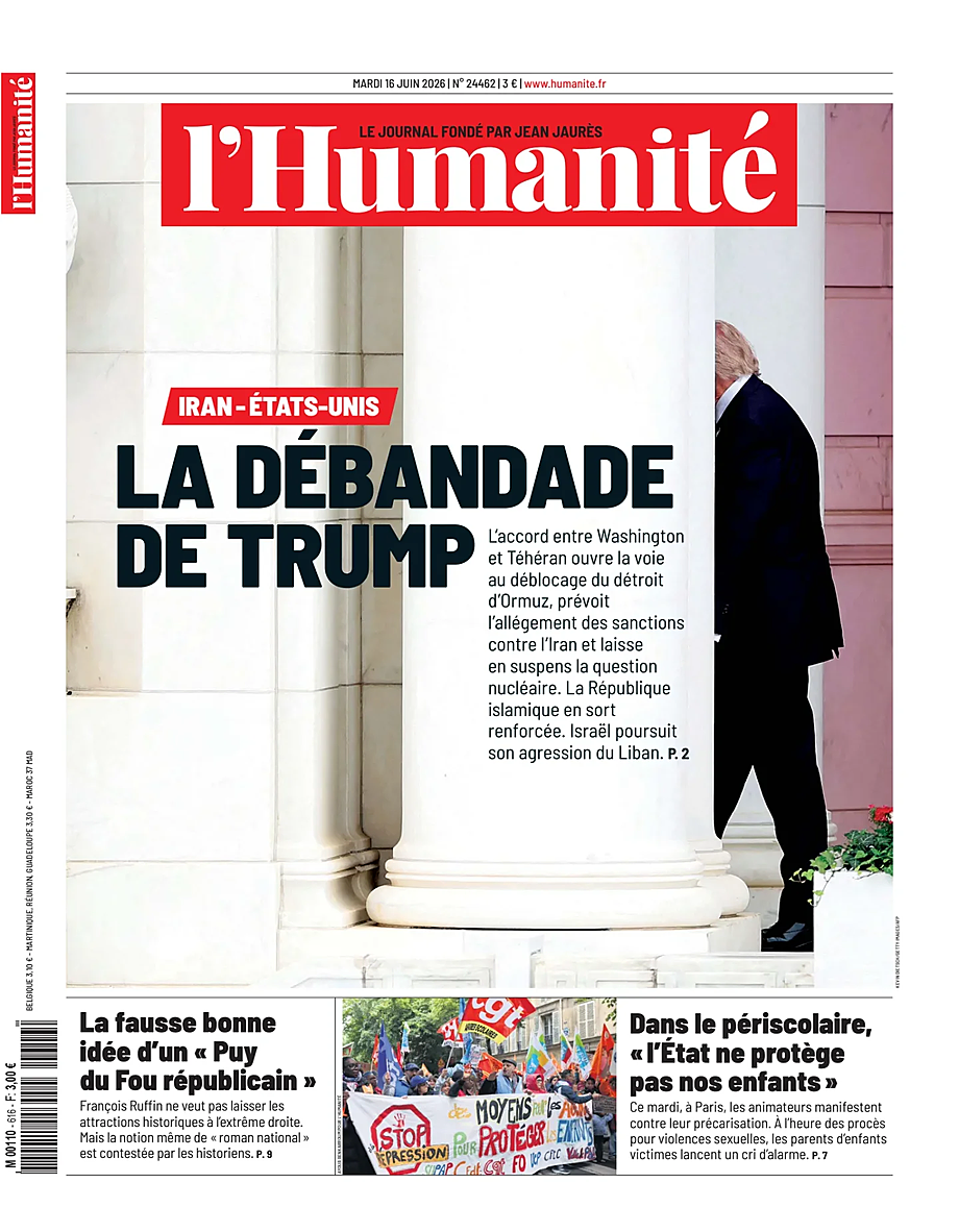 Une de L'Humanité du jour - Presse 16 juin 2026