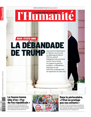 Une de L'Humanité du jour - Journal national