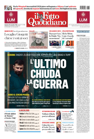 Prima pagina Il Fatto Quotidiano di oggi - Quotidiano nazionale