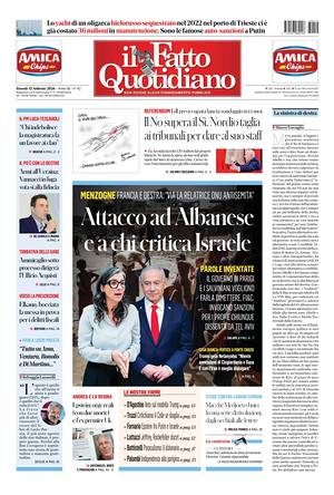 Il Fatto Quotidiano prima pagina