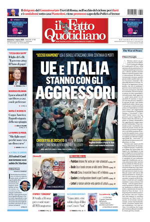 Prima pagina Il Fatto Quotidiano di oggi - Quotidiano nazionale