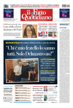 Prima pagina Il Fatto Quotidiano di oggi - Quotidiano nazionale