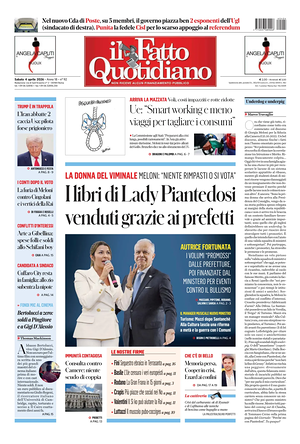 Prima pagina Il Fatto Quotidiano di oggi - Quotidiano nazionale